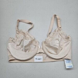 Warner's Women Bra 36D Beige 1021 Minimizer Front Closure Underwired Lace